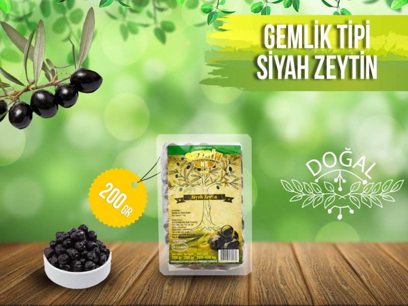 SİYAH ZEYTİN 200 GR