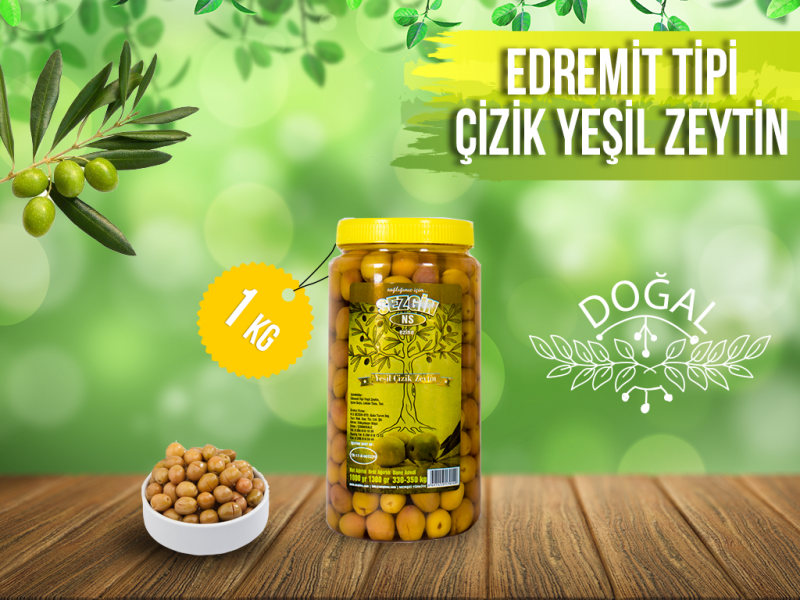 YEŞİL ÇİZİK ZEYTİN 1KG