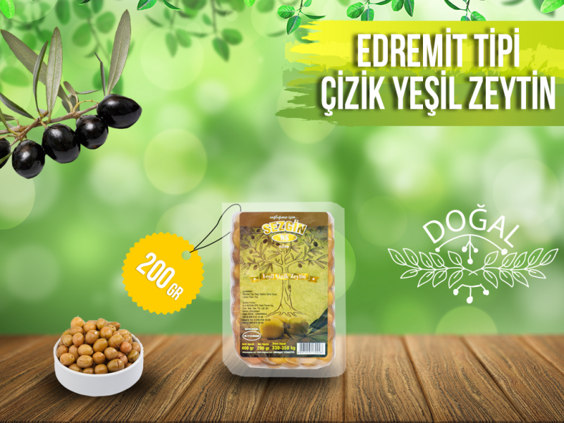 YEŞİL ÇİZİK ZEYTİN 200GR